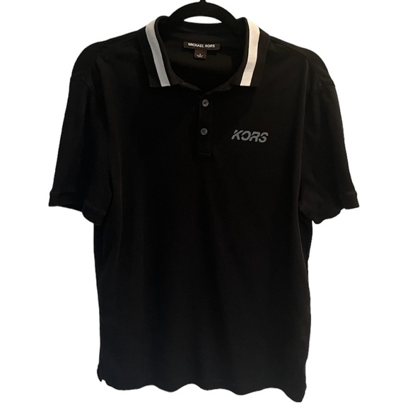 Michael Kors Other - Michael Kors - Black & White Cotton Jersey Polo Shirt - Men’s Small